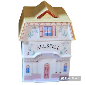Lenox Spice Village 1989 Porcelain Replacement Allspice Jar Victorian House VTG